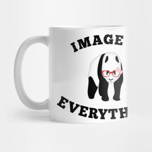 Panda in red glasses Mug